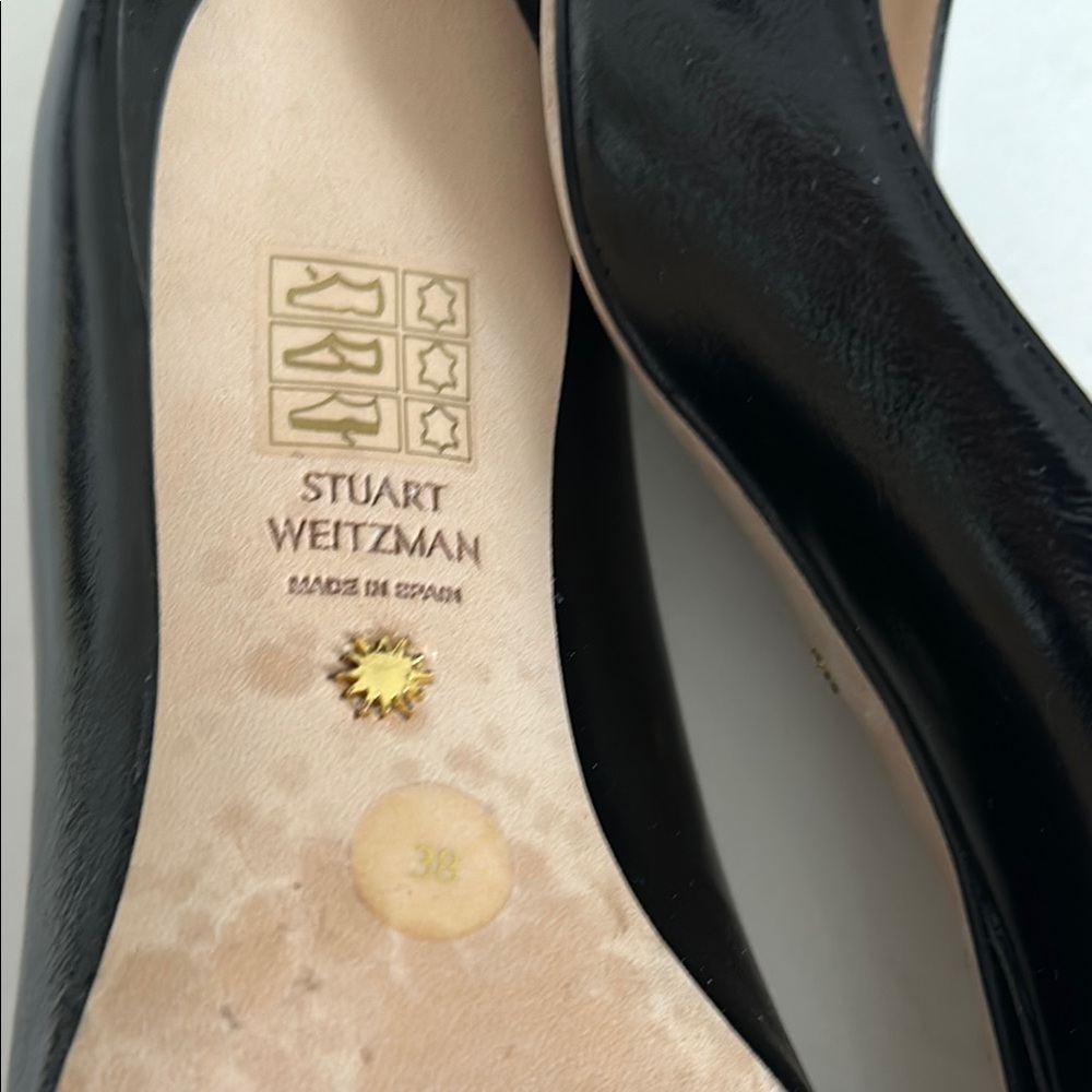 Stuart Weitzman 75mm Pointed Toe Pump - Black Kid - Size 38/7.5 - Picture 13 of 14